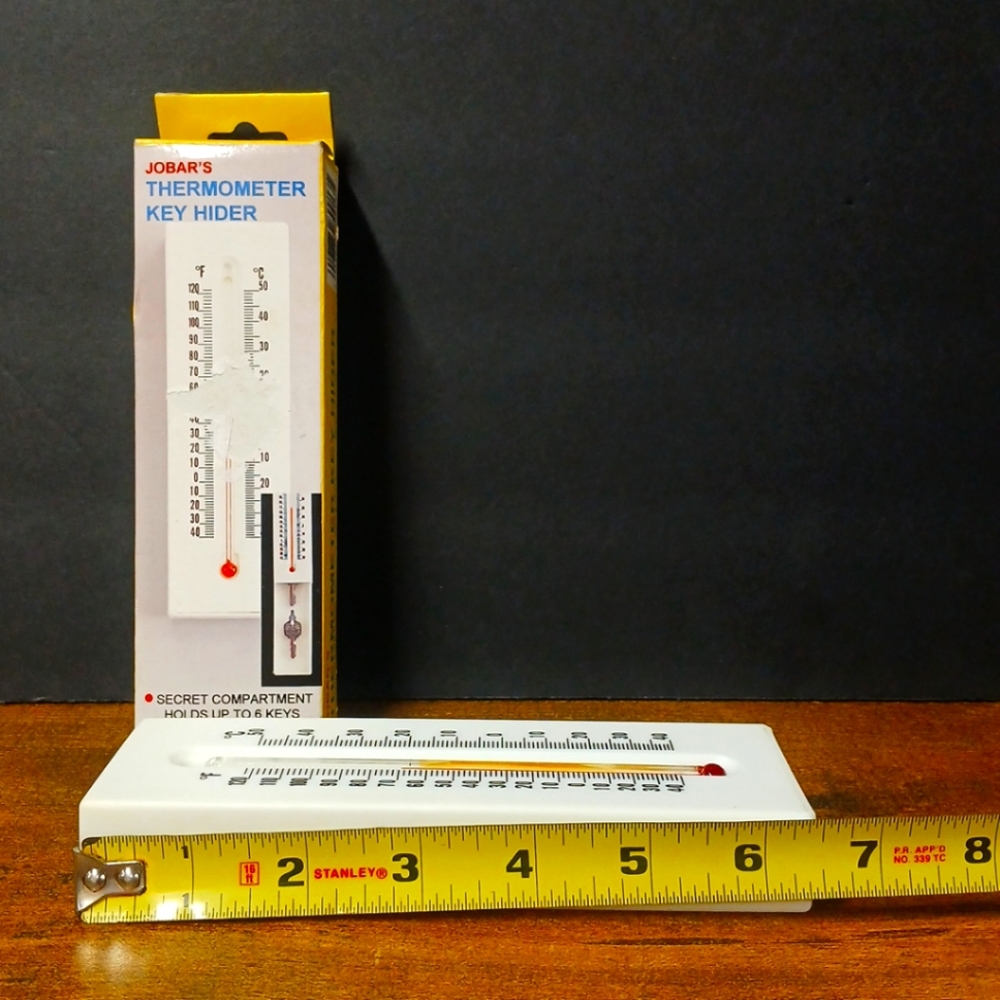 Vintage Jobar's THERMOMETER KEY HIDER, Secret Compartment Holds Up To 6 Keys - Picture 4 of 6